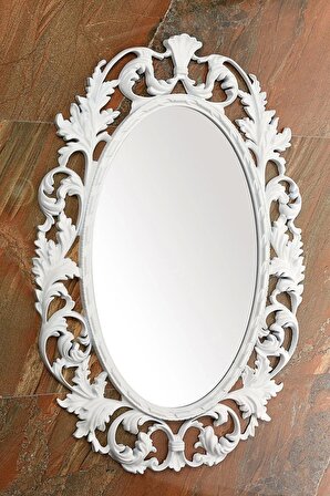 Dekoratif Salon Aynası Beyaz - Beyaz