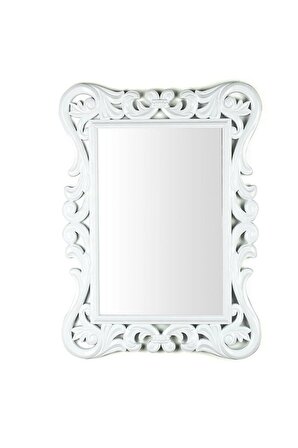 Dekoratif Küçük Kare Ayna 54*67 - Beyaz