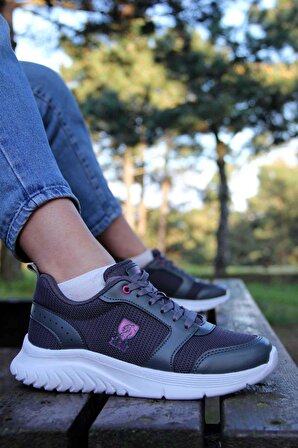 Hafif Esnek Ve Rahat Yürüyüş Koşu Ve Günlük Kadın Spor Ayakkabı Siyah Beyaz Füme Mavi Gülkurusu BP-BSTLN-1020