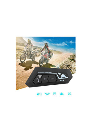 BT22 Kask Kulaklık Bluetooth Motosiklet Kulaklık 5.0 Bluetooth Interkom Motorsiklet Kulaklık