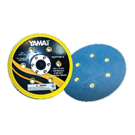 Yama Pads YTY3012 6.0" 150x10 mm. 6 Delikli Yapışkanlı Zımpara Tabanı