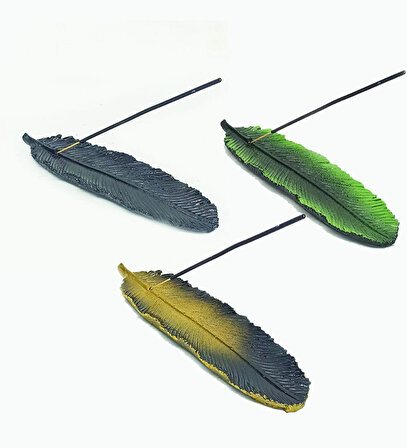 Tüy Çubuk Tütsülük (Üçlü Takım) Yeşil Siyah Sarı