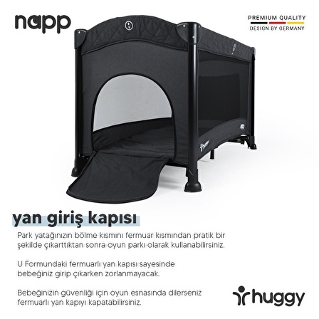 Huggy Napp 8 In 1 Anne Yani Park Yatak Oyun Parkı Bordo(Yatak Hediyeli)