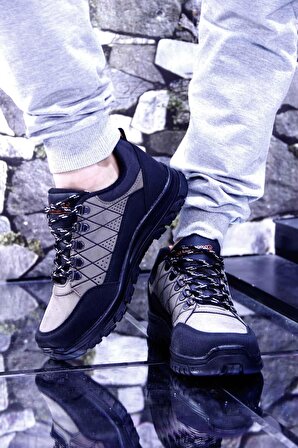 Erkek Günlük Ayakkabı KOUTDOOR aymaz Kauçuk Taban Suya Dayanıklı 3 Renk Siyah, Siyah Kahve, Siyah Vizon BP-DKRS-114