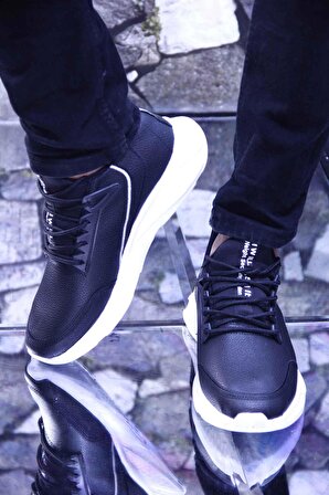 Rahat, Hafif Ve Esnek Günlük Suya Dayanıklı Erkek Spor Ayakkabı 3 Renk Beyaz, Siyah Ve Siyah beyaz BP-RCG-105