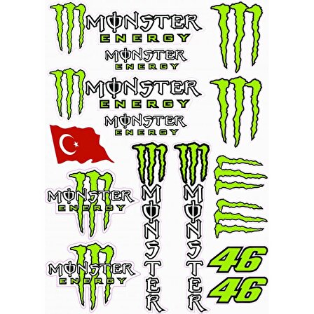 Monster Energy Sticker A4 Boy