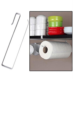 Kağıt Havluluk Havlu Askısı Mutfak Tezgahı Dolabı Raf Altı Kağıt Havlu Askılığı Tutucu Dekoratif