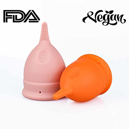 Adet Kabı Regl Kabı Menstrual Cup Small Beden Turuncu Medikal Sınıf Silikon