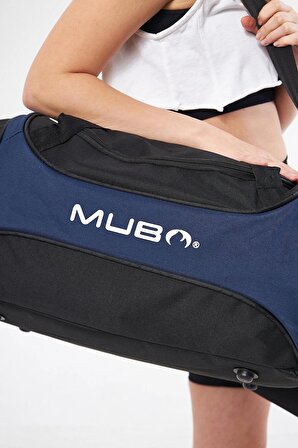 MUBO Orijinal Unisex 3 Bölmeli Önü Fermuarlı Uzun Askılı Geniş Hacimli Seyahat Fitness Spor Çantası