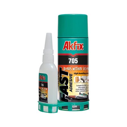 Akfix 705 MDF Hızlı Yapıştırıcı 200 ml + 50 gr 24'lü