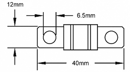 Blue Sea System Systems MIDI® Sigortalar 40mm x 12mm 125A 32V DC