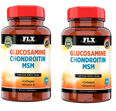 Glucosamine Chondroitin MSM Collagen Vitamin D Glukozamin 60 Tablet X 2 KUTU