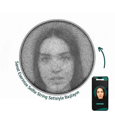 Selfie String Filografi Seti - Fotoğrafını iplik çizimiyle özelleştir