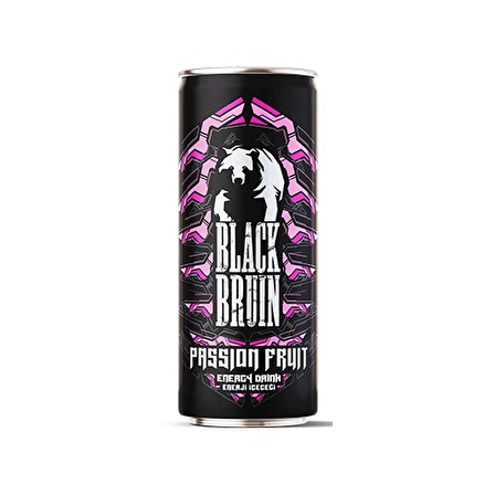 Black Bruin Passion Fruit ve Mango Aromalı Enerji İçececeği 250ml x 12'li Karma Paket