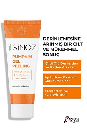 Sinoz Pumpkin Jel - Balkabağı Özlü, Ölü Derilerden Arındıran, Yenileyici Yüz Peelingi 100 Ml