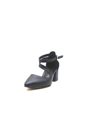 Çepiç-002 Kadın Kısa Topuklu Karnıyarık Ayakkabı