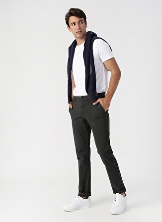 Dockers Erkek Düz Antrasit Smart 360Flex Ultimate Chino Slim Pantolon