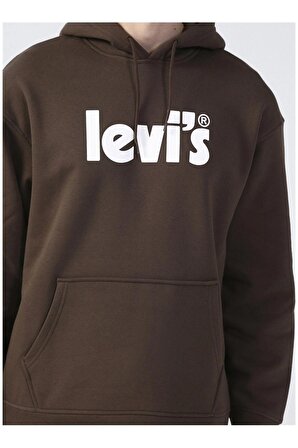 Levi's Erkek Kapüşonlu Relax Fit Kahverengi Sweatshirt - A2639-0011