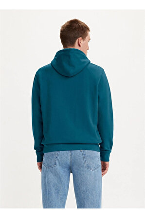 Levi's Kapüşon Yaka Pamuklu Mavi Erkek Sweatshirt - A2410-0008 STD GRAPHIC HOOD