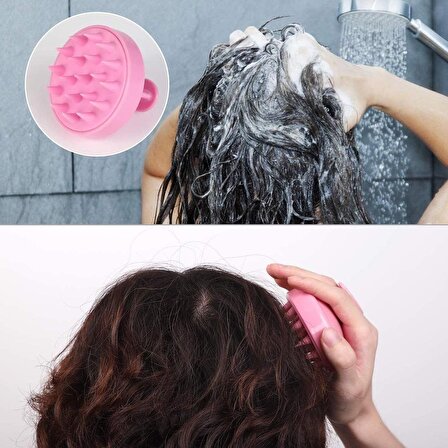 Saç Masajı Saç Yıkama Fırçası Saç Derisine Masaj Yapan Şampuan Tarağı Duş Fırçası
