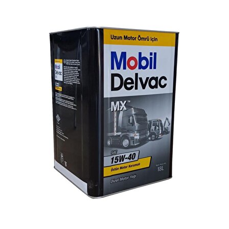 Mobil Delvac Mx 5W-40 Sentetik 18 lt Dizel Motor Yağı 