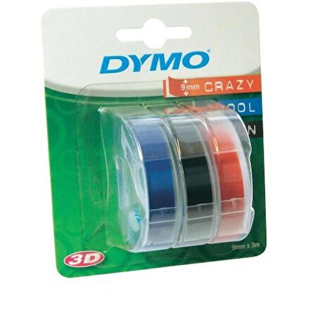 Dymo Junior Etiket Makinesi + 3'Lü Renkli Blisterli Yedek Şerit 9Mm*3M