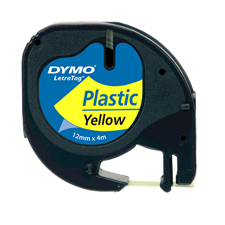 Dymo Letratag Şerit Plastik 12MMx4 MT Sarı 91202