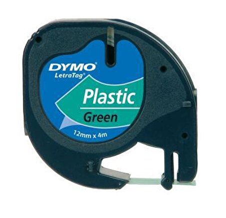 DYMO LetraTag Plastik Etiket Şerit Yeşil 59425 (12mm x 4 metre)