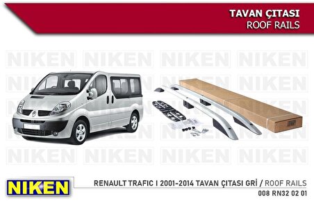 Renault Trafıc 1 Tavan Çıtası Uzun Gri 2001-2014 Arası Modeller U