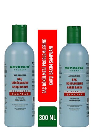 Novocrin Placenta Tüm Saçlar İçin Dökülme Karşıtı Şampuan 2x300 ml