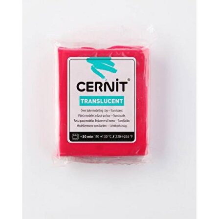 Cernit Translucent (Transparan) Polimer Kil 56g 474 Ruby Red