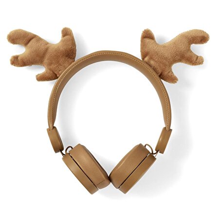 Nedis Rudy Reindeer Kahverengi Çıkarılabilir Aksesuarlı Kulak Üstü Çocuk Kulaklığı