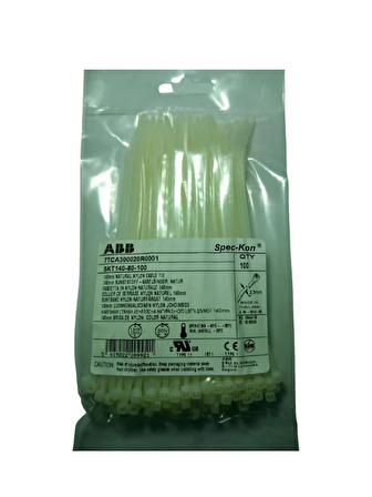 Abb 140X2,5 Mm Beyaz Kablo Bağı 5li Paket