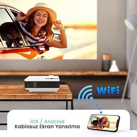 VANKYO Leisure 410 5G WiFi Projeksiyon Cihazı - 1080P Destekli - 240 İnç Yansıtma - Dahili Hoparlör - PS5/PS4/XBOX/HDMI