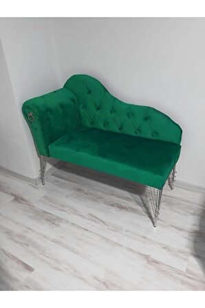 Metalda Josefin Bench Koltuk Berjer Gümüş Seri 130 Cm