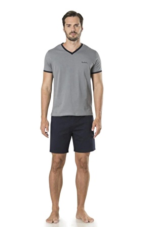 Pierre Cardin Çeyizlik Triko Ropdöşambr Ve Pijama 5'li Takım 5595 - Gri