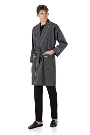 Pierre Cardin Penye Pijama ve Robdöşambr 5'li Çeyiz Seti 5560 - Siyah
