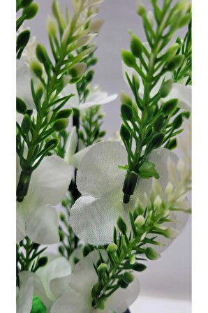 Mini Saksıda Garnitür Lavanta Yapay Bitki 20 Cm Dekoratif Banyo Mutfak Masa Çiçeği