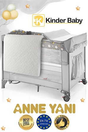 Kinder Baby Bee Kademeli Anne Yanı Park Yatak