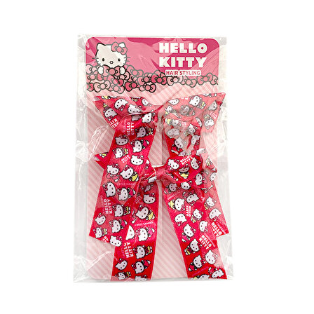 Hello Kitty Lisanslı 2'li Büyük Pembe Fiyonk Toka