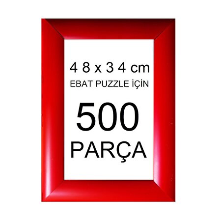 Sar Plus Balıksırtı Puzzle Çerçevesi 500 Parça Için Ebat 48cmx34cm Kırmızı