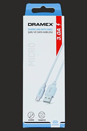 Dramex Şarj ve Data Kablosu 3.0 Amper