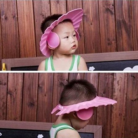 Bebek Banyo Şapkası Göze Şampuan Kaçırmayan Ayarlı Düğmeli Model