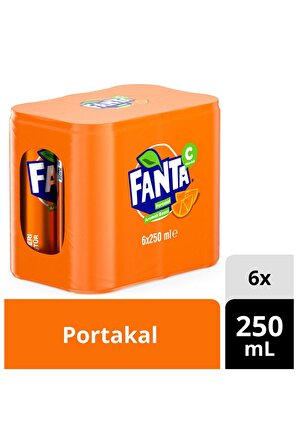 Fanra Portakal Aromalı Gazoz 6x250 Ml Kutu