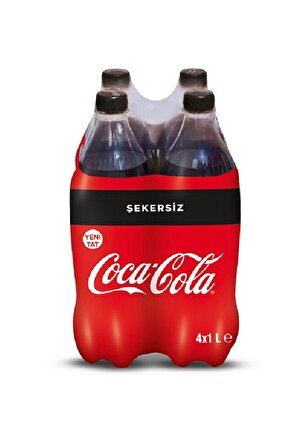 Coca-Cola Zero Şekersiz 1 lt 4 lü