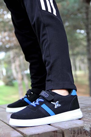 Çocuk Spor Ayakkabı Bantlı Kolay Kullanımlı Hafif Ve Esnek Siyah Pembe Beryaz Mavi Füme BP-SCRX-222