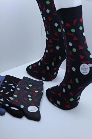 10 Çift Kadın Kışlık Kalın Desenli Çorap