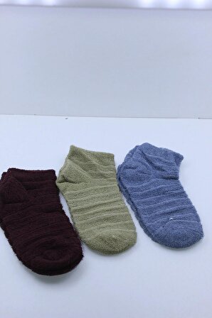 4 Çift Kız Çocuk 9-11 Yaş Arası Havlu Kışlık Çorap