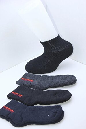 4 Çift Unisex Çocuk 5-7 Yaş Arası Termal Kışlık Çorap