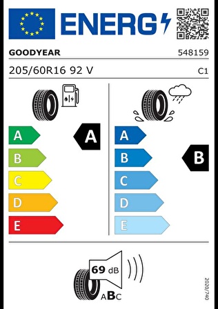 Goodyear 205/60 R16 92V Efficientgrip Performance Oto Yaz Lastiği (Üretim: 2023)